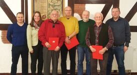 v.l. Bgm Köhler, MDL Dr. D. Sommer, Helmut Schäfer,Lothar Ritter,Uwe Brand,Manfred Ritter, B. Wilhelmi